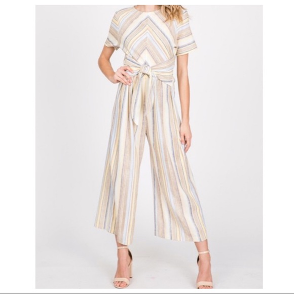 ✨LAST ONE✨Gorgeous multi striped cropped jumpsuit - Picture 5 of 6